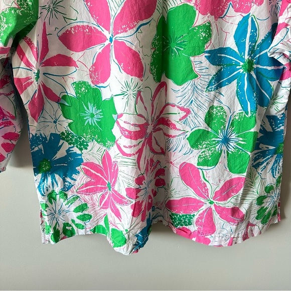Talbots Lace Embroidered Bib Anguilla Floral Tunic Top Blouse Size 2X Plus - Picture 8 of 9